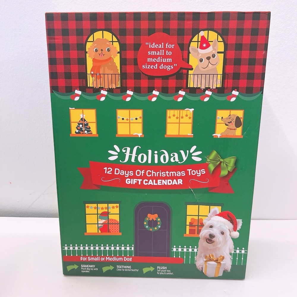 12 Days Of Christmas Toys Gift Holiday Calendar For‎ Dog Size Small Or Medium